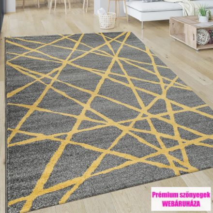 Sárga-szürke vonalak szőnyeg 