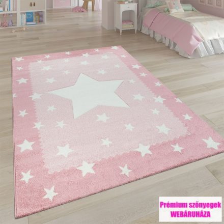 Csillag mintás rózsaszín szőnyeg