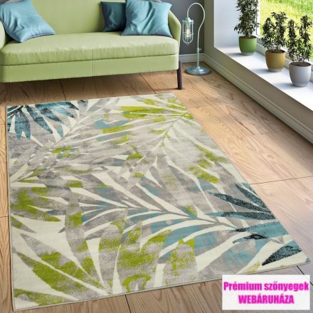 Dzsungel dizájn szőnyeg türkíz-zöld-krém